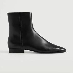 Elegant Black Leather Ankle Boots